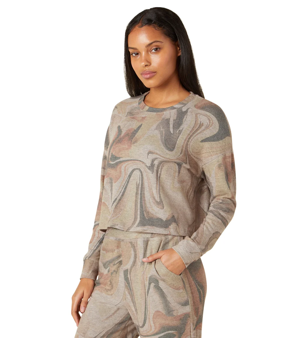 Beyond Yoga Brushed Up Cropped Pullover