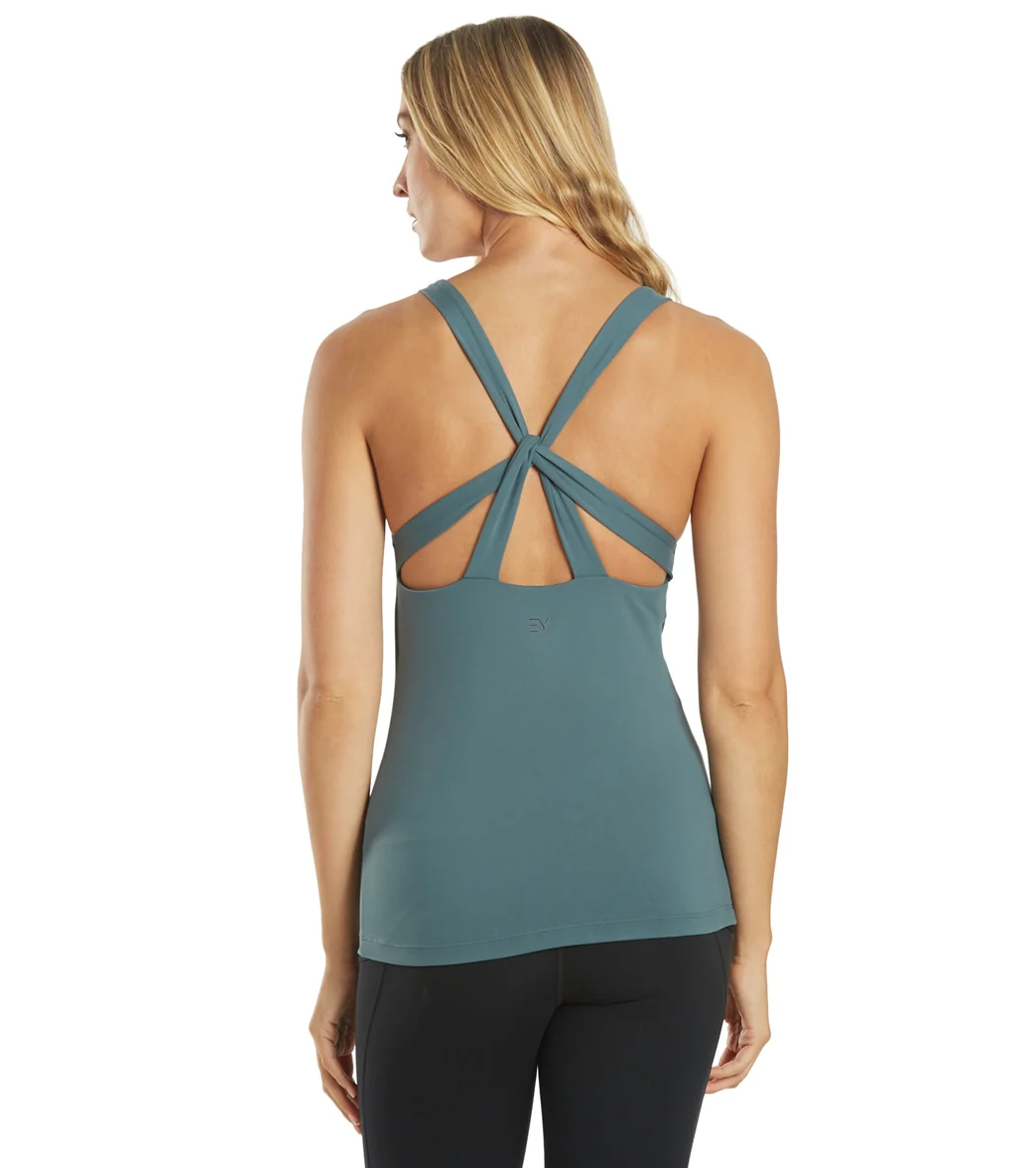 Everyday Yoga Instinct Solid Twisted Back Support Tank