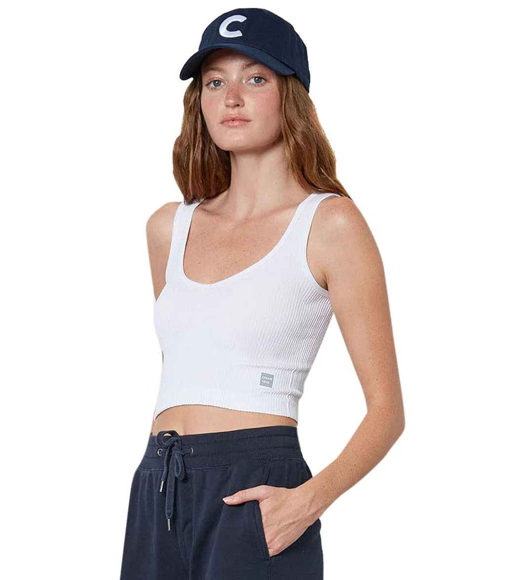 Cream Yoga Cindy Tank Top