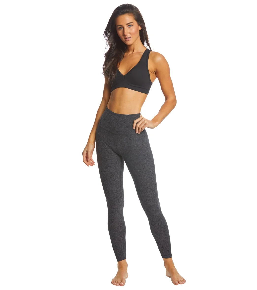Beyond Yoga Spacedye High Waisted Caught In The Midi 7/8 Yoga Leggings Black/Charcoal