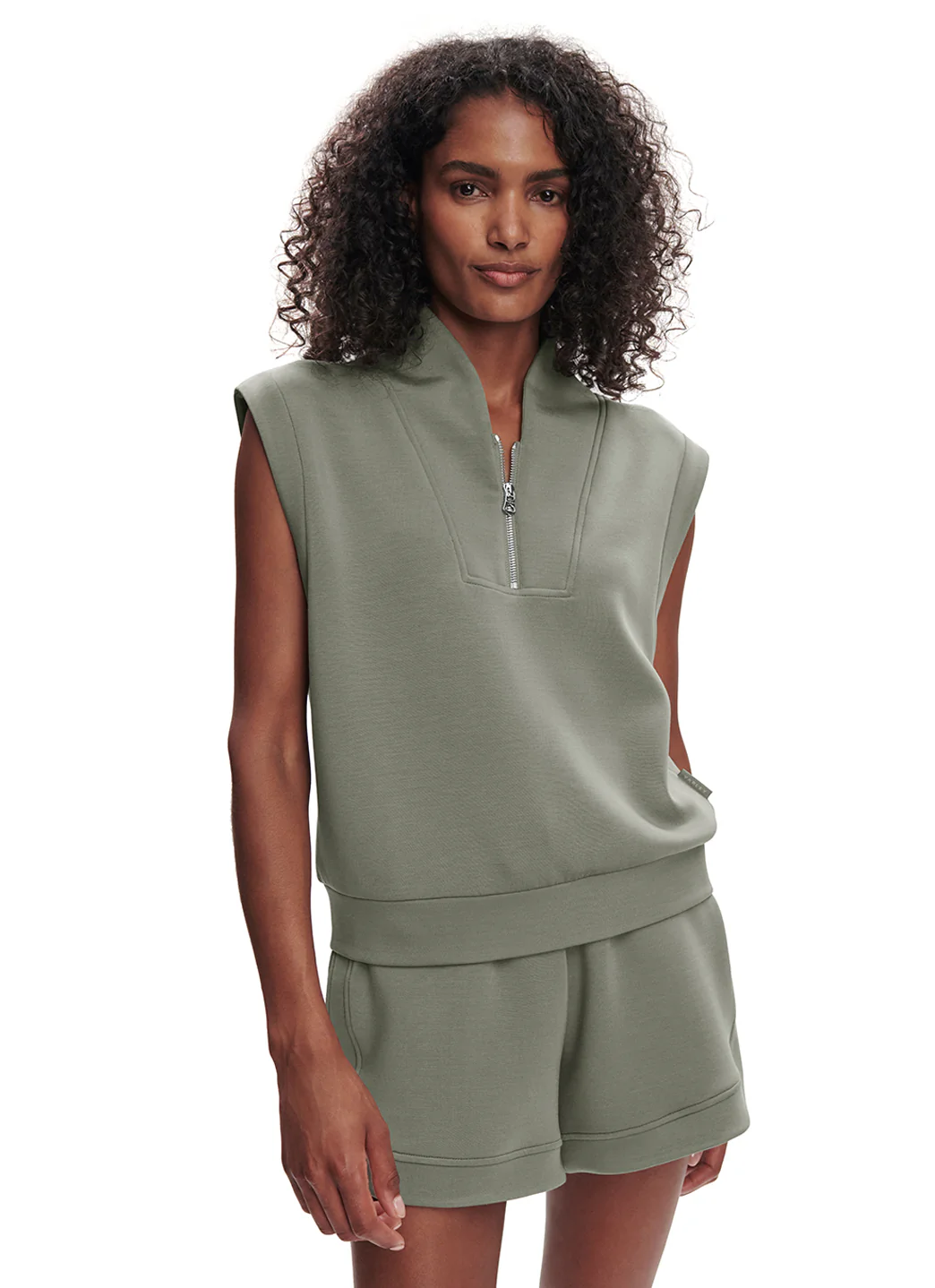 Varley Loretta Half Zip Sleeveless Sweatshirt