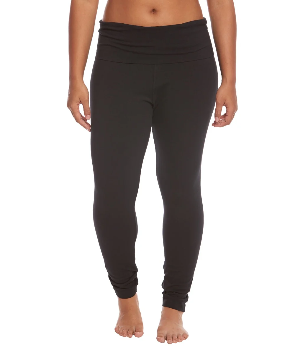 Hard Tail Plus Size Contour Rolldown Cotton Yoga Leggings