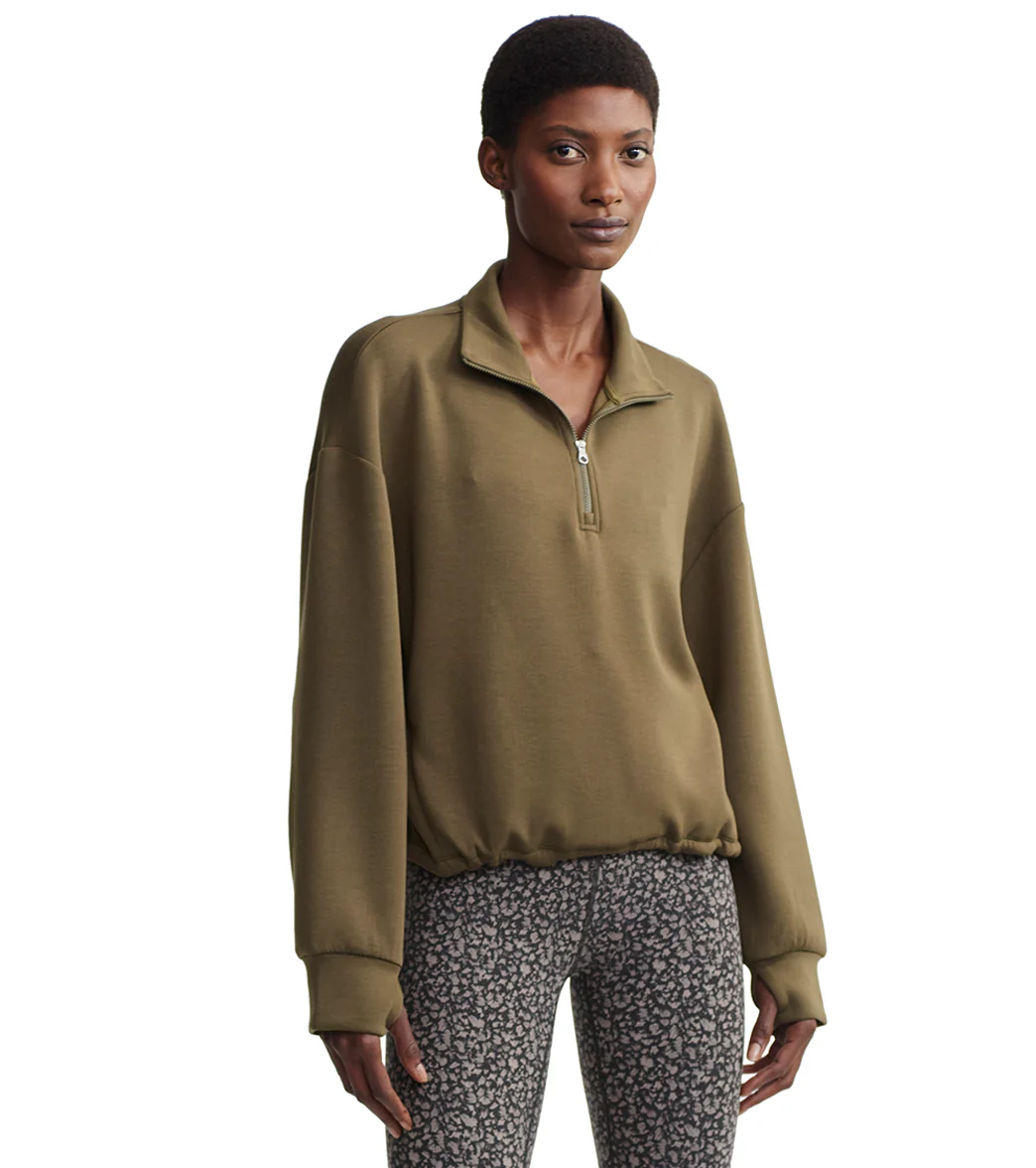 Varley Sian Cropped Half Zip Midlayer Pullover