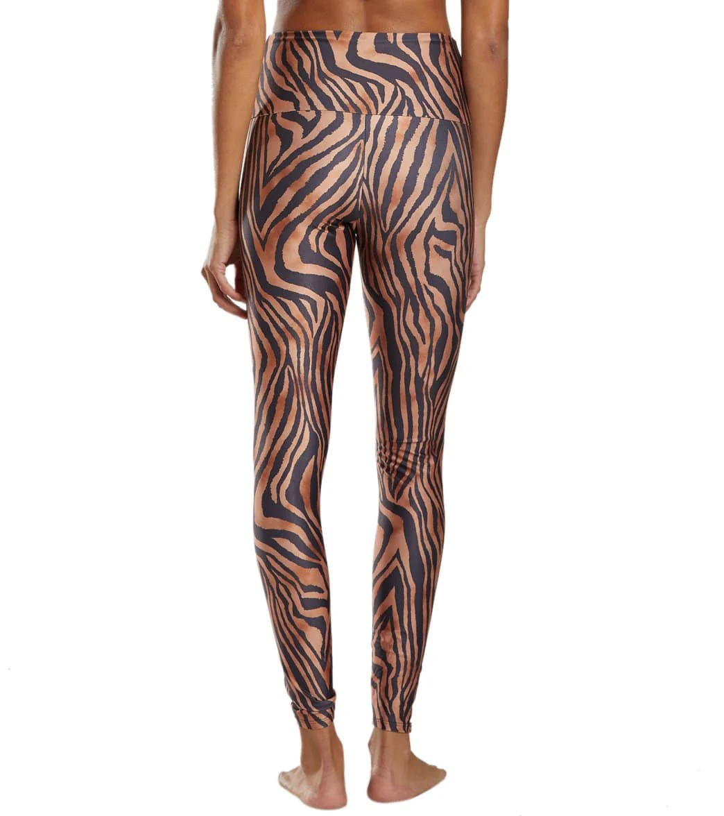 Onzie High Waisted Yoga Leggings Tiger