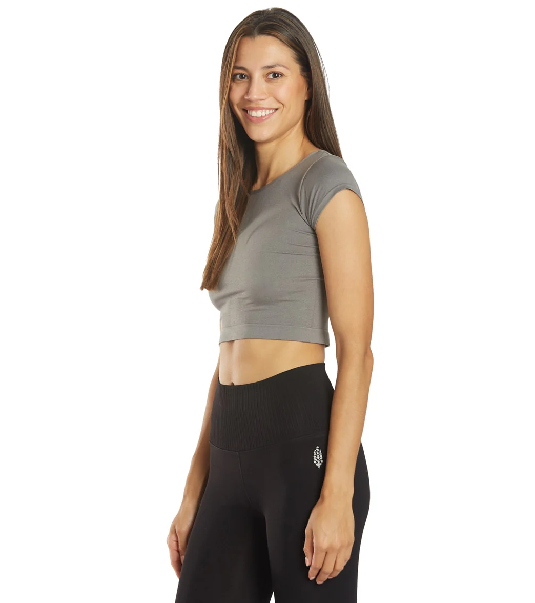 Free People Cap Sleeve Seamless Crop