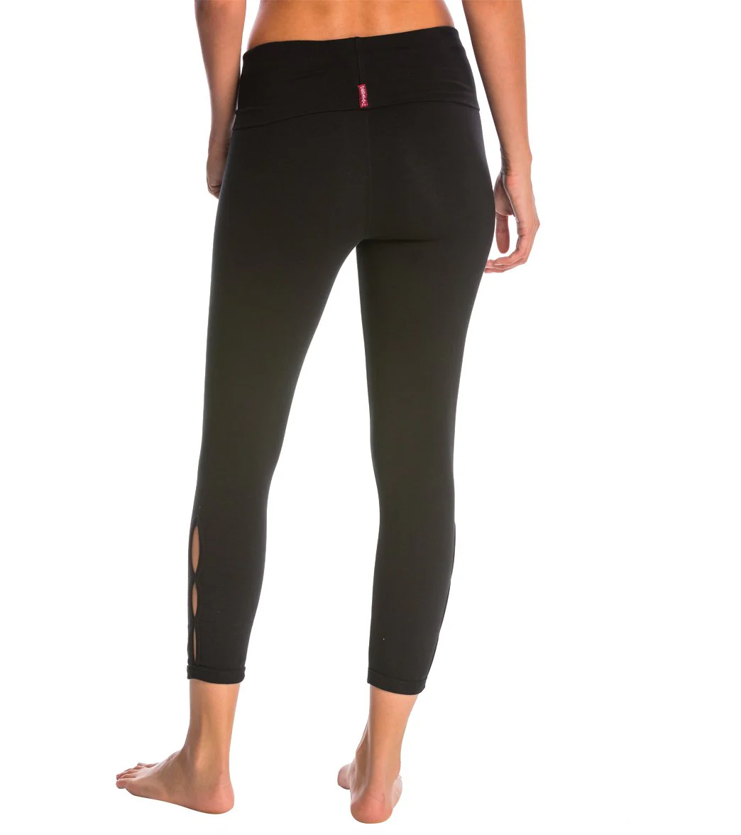 Hard Tail Contour Rolldown Cropped Cotton Yoga Leggings