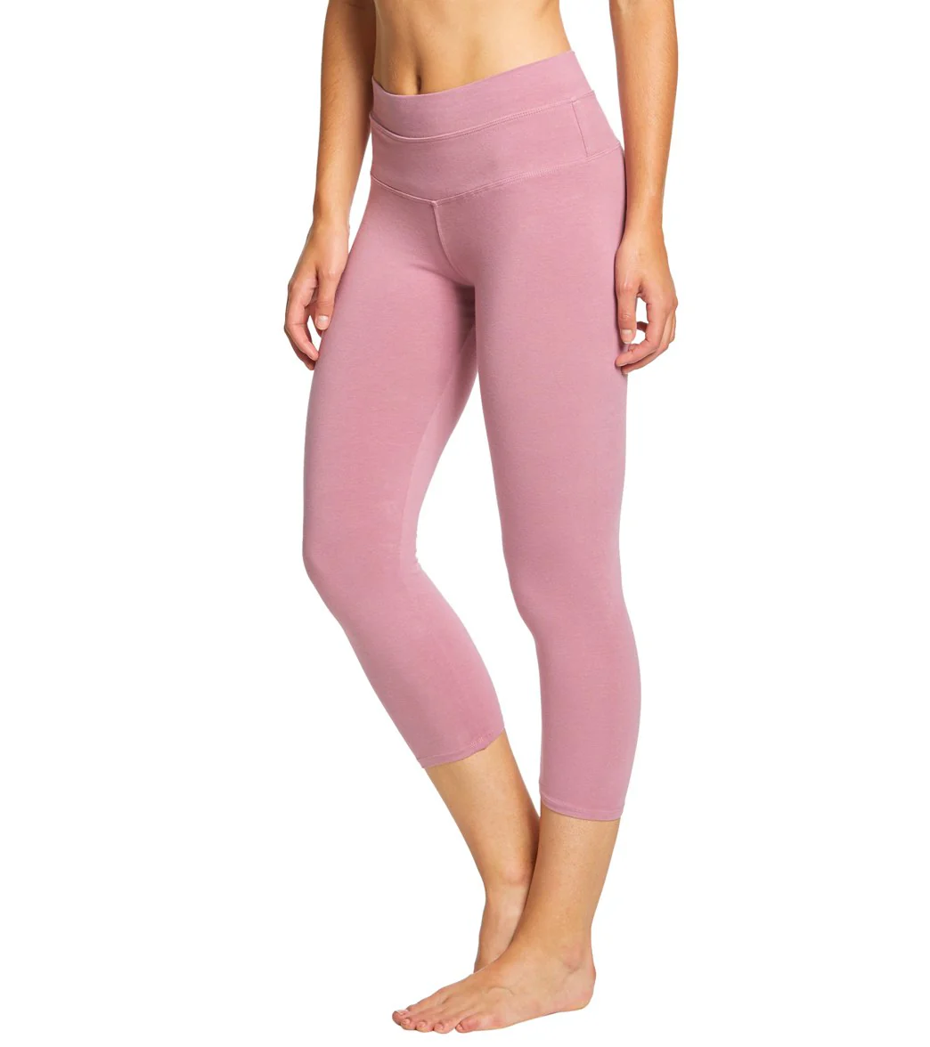 Hard Tail High Rise Cotton Yoga Capris
