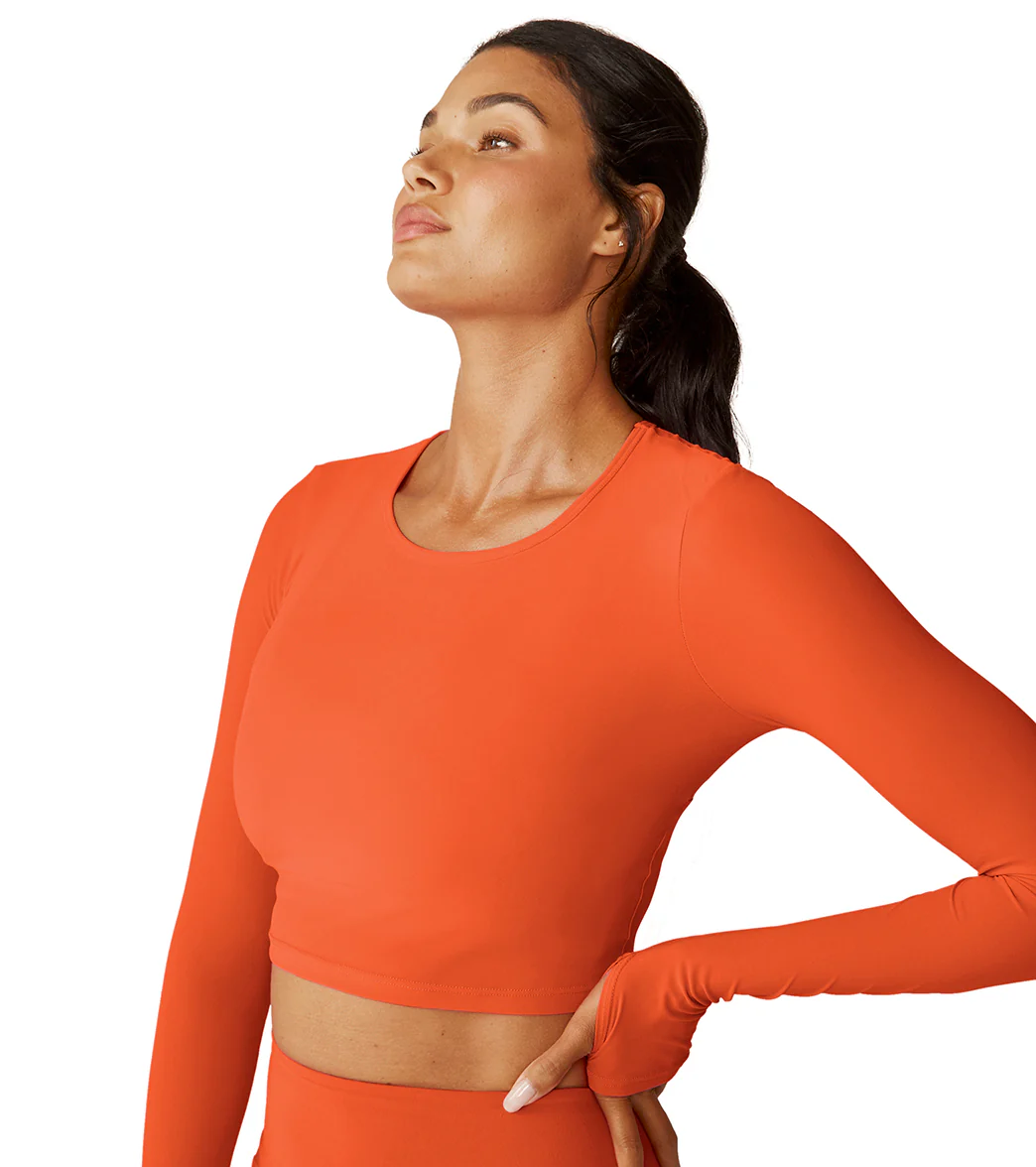 Beyond Yoga Performance Knit Resilient Cropped Pullover
