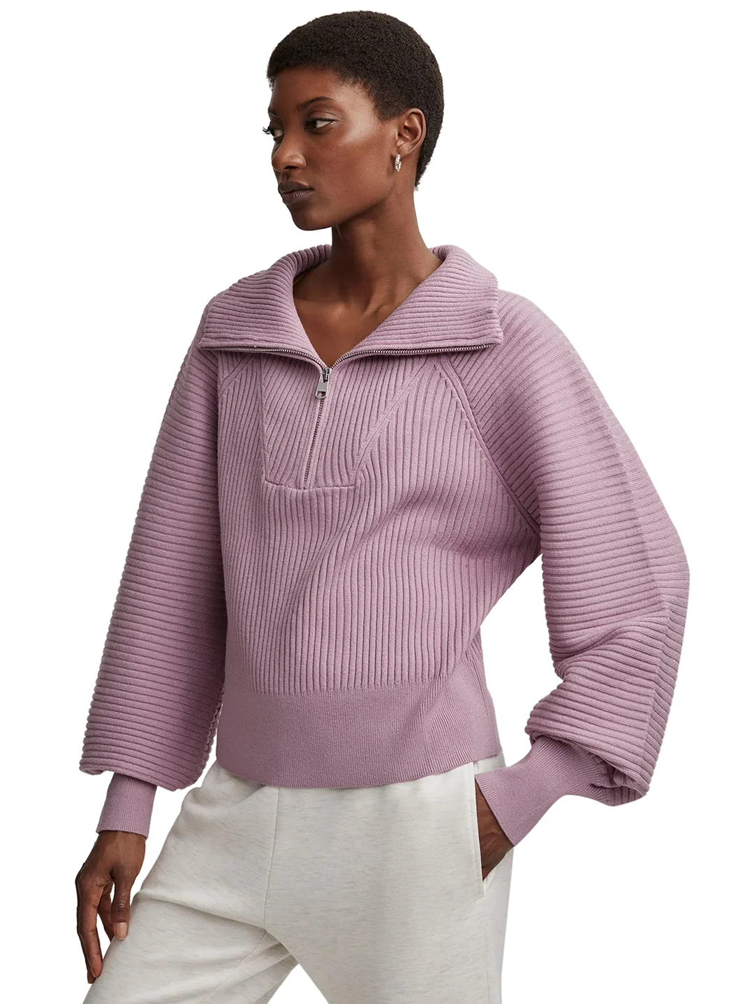 Varley Reid Half Zip Knit Sweater