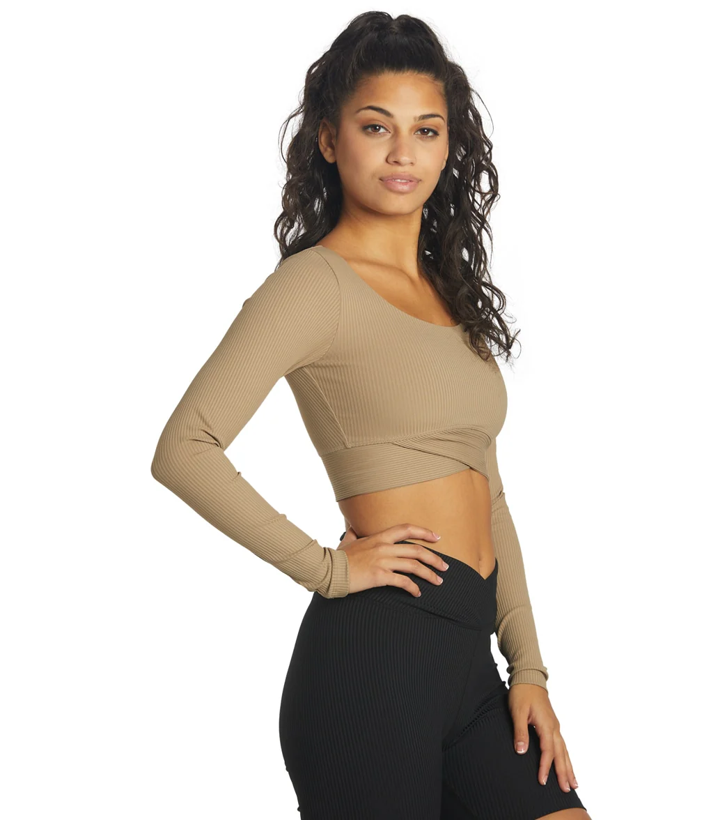 Year of Ours Ribbed V Crop Long Sleeve
