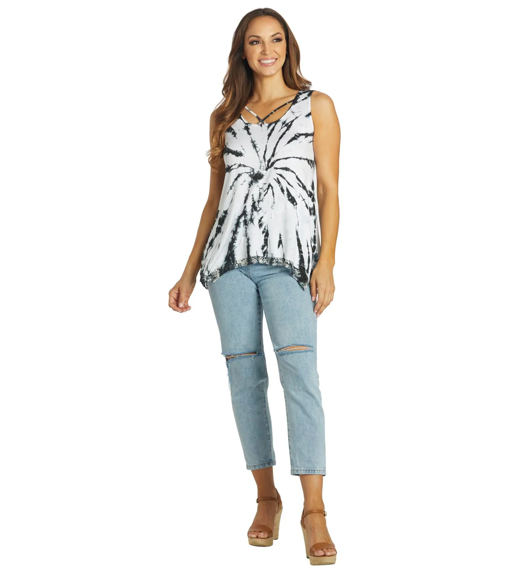 Yak & Yeti Groovy Tie Dye Burnout Tank