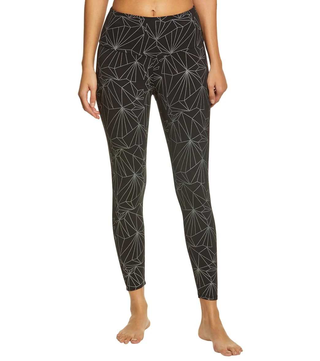 Onzie High Waisted Basic 7/8 Yoga Leggings Reflective