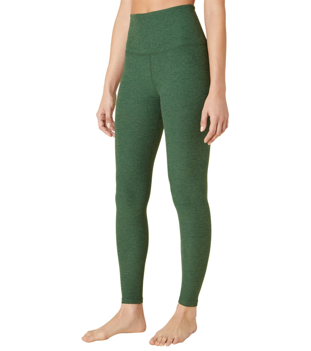 Beyond Yoga Spacedye High Waisted Caught In The Midi 7/8 Yoga Leggings Vetiver Green-Pine