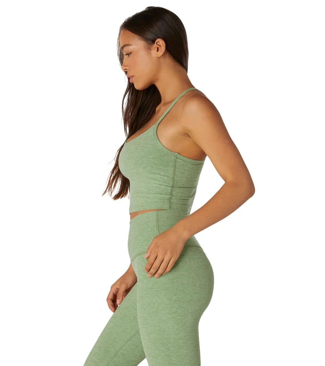 Beyond Yoga Spacedye Slim Racerback Cropped Tank Pale Pine/Glade Green