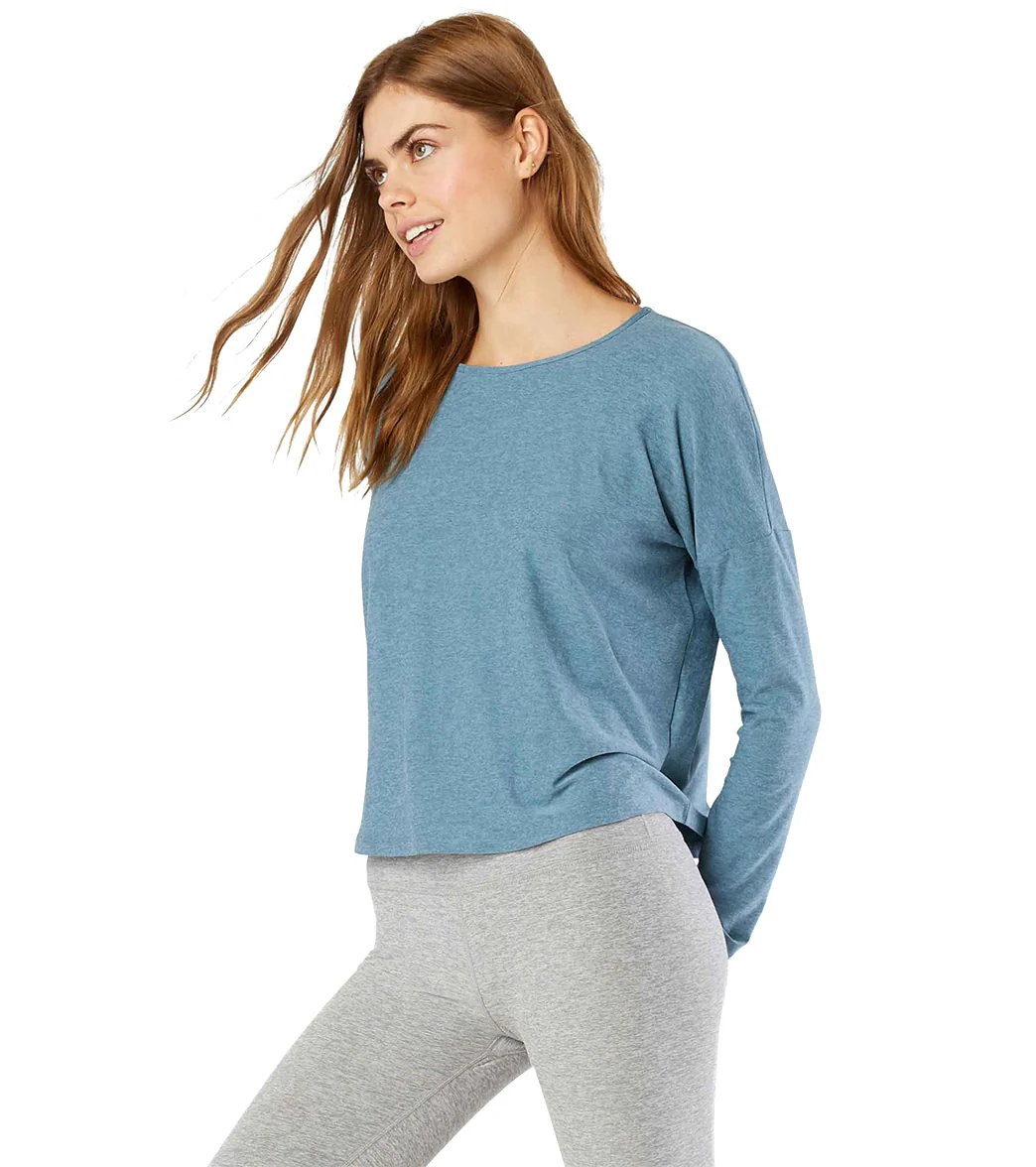 Beyond Yoga Featherweight Morning Light Cropped Pullover