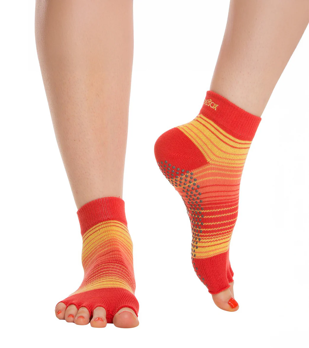 Toesox Ankle Length Half-Toe Yoga Grip Socks