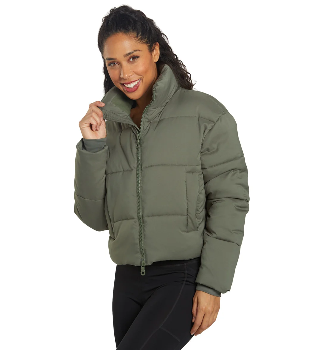 Girlfriend Collective Cropped Puffer Jacket