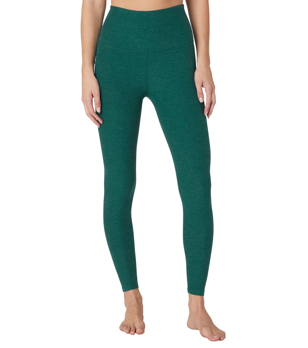 Beyond Yoga Spacedye High Waisted Caught In The Midi 7/8 Yoga Leggings Lunar Teal Heather