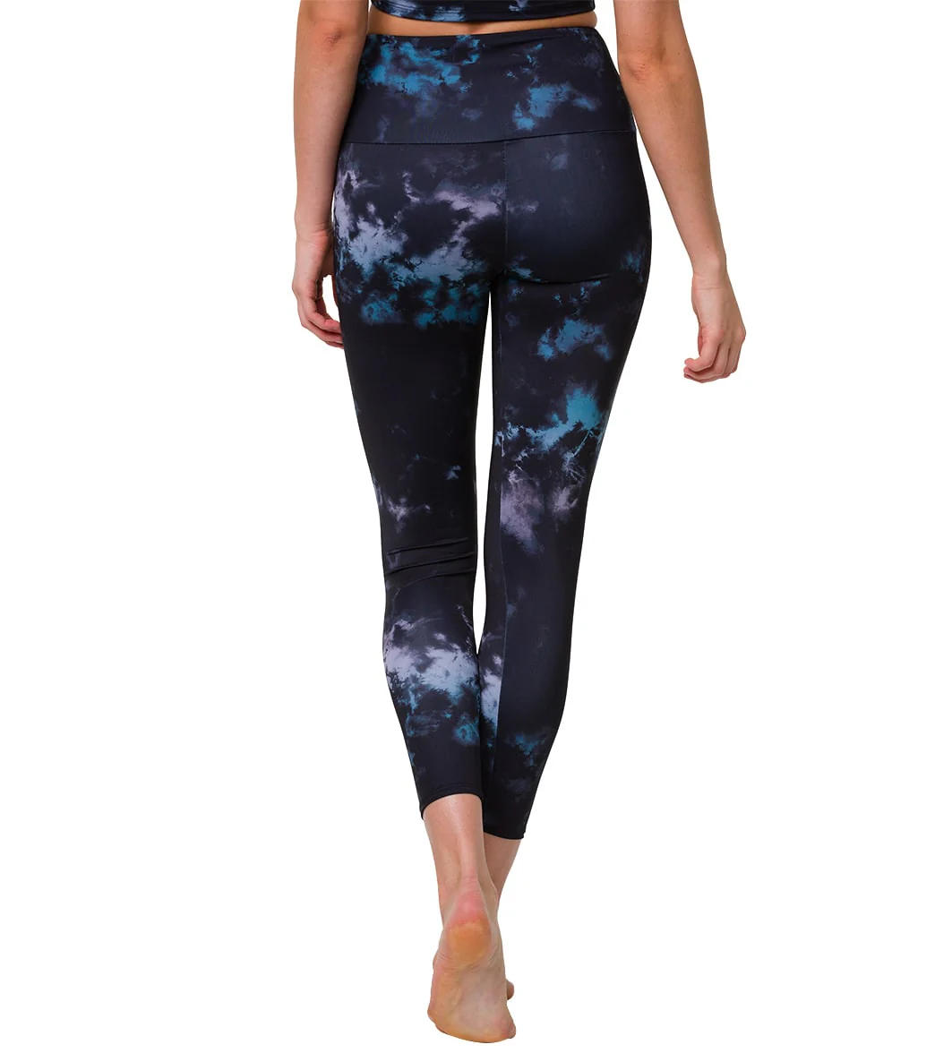 Onzie High Waisted Basic 7/8 Yoga Leggings Night Swim