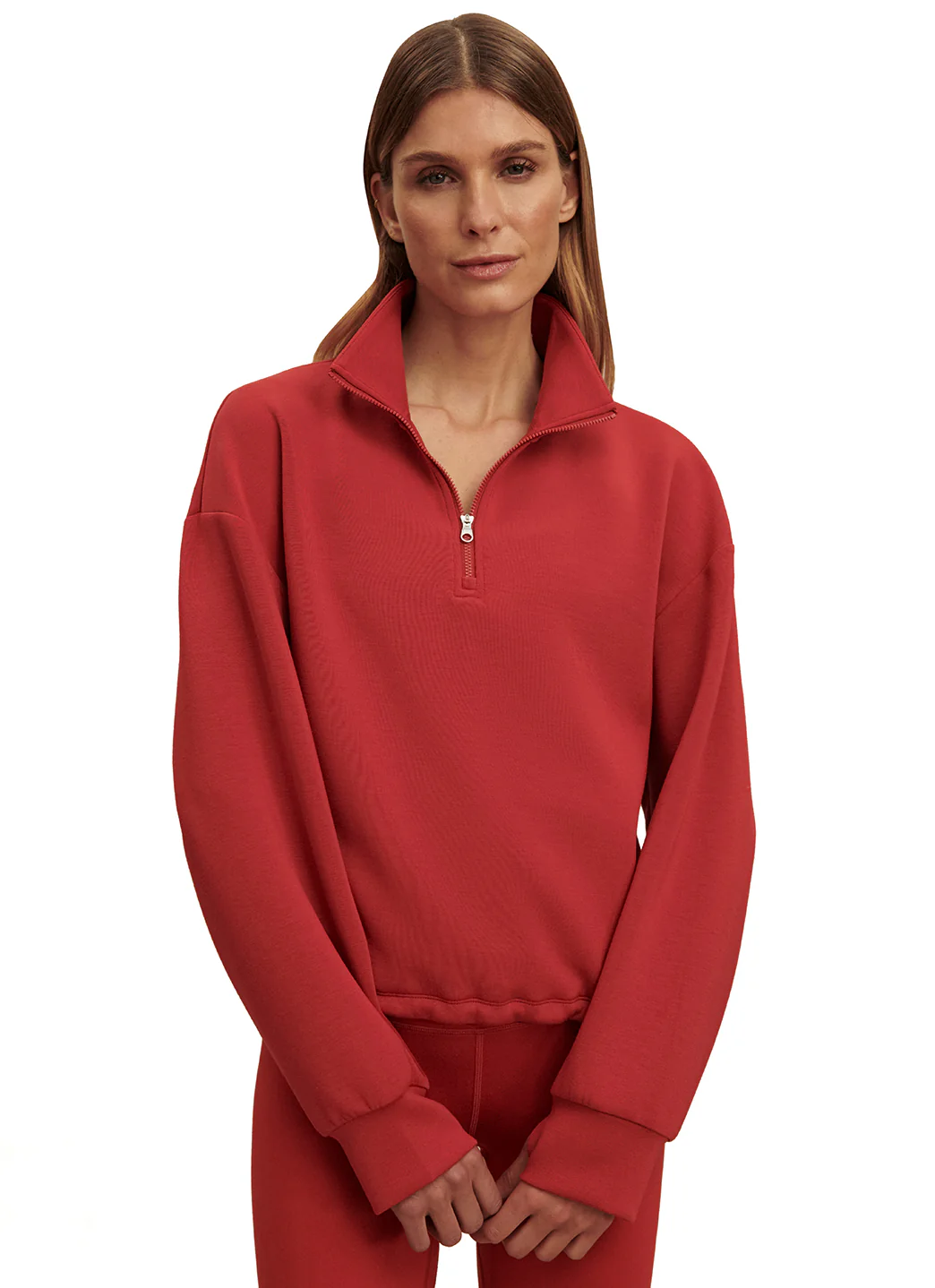 Varley Sian Cropped Half Zip Midlayer Pullover