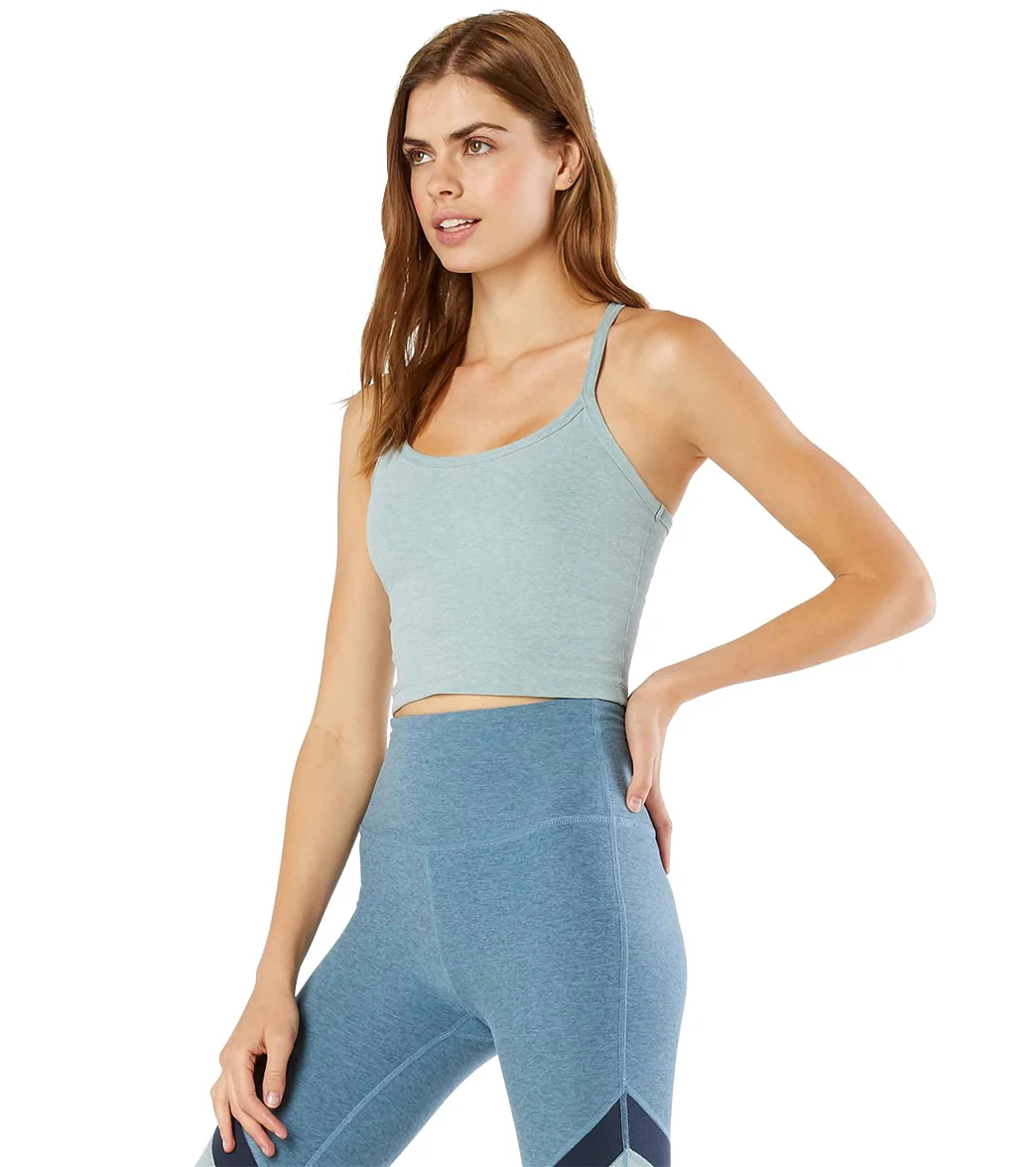 Beyond Yoga Spacedye Slim Racerback Cropped Tank Sage Brush-Agave Green