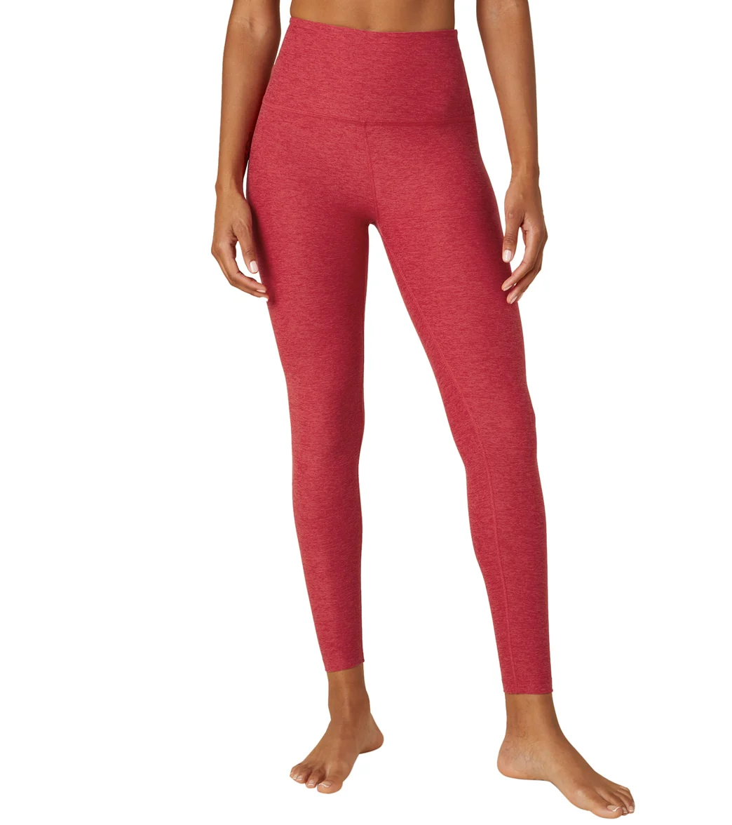 Beyond Yoga Spacedye High Waisted Caught In The Midi 7/8 Yoga Leggings Currant Red Heather