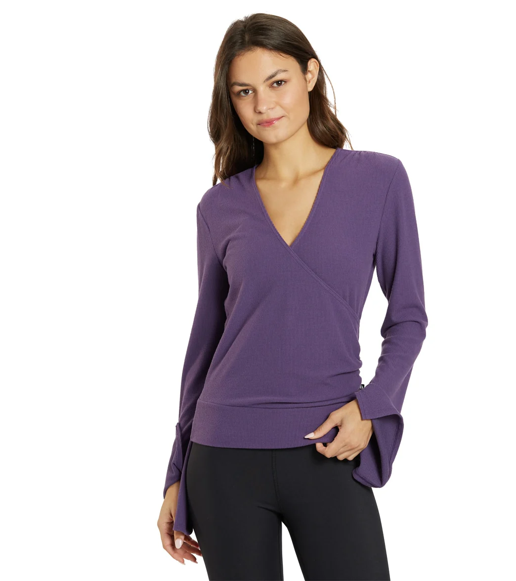 Thrive Societe Pleated Wrap Pullover