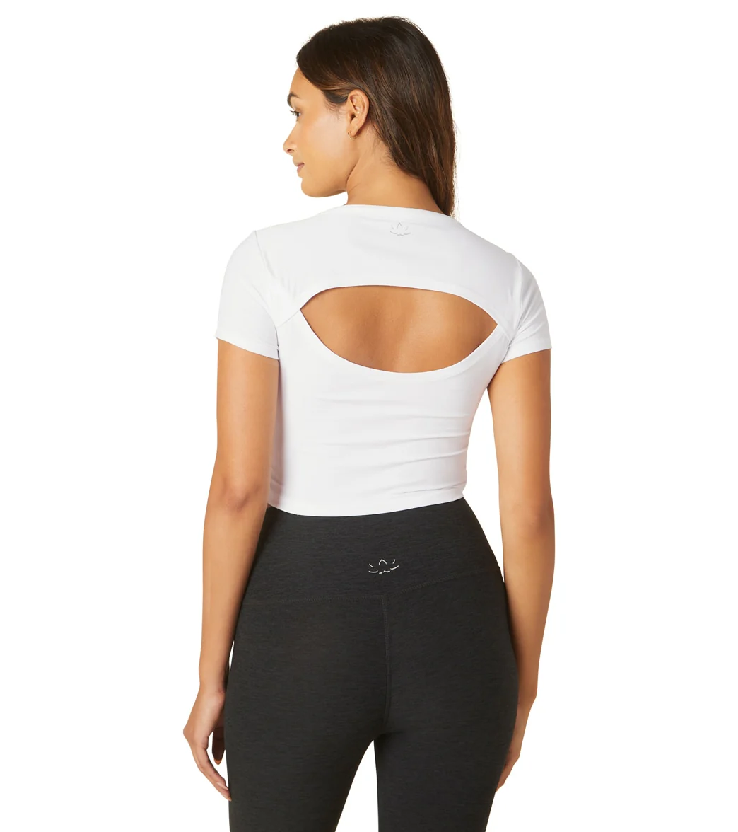 Beyond Yoga Featherweight Perspective Cropped Tee