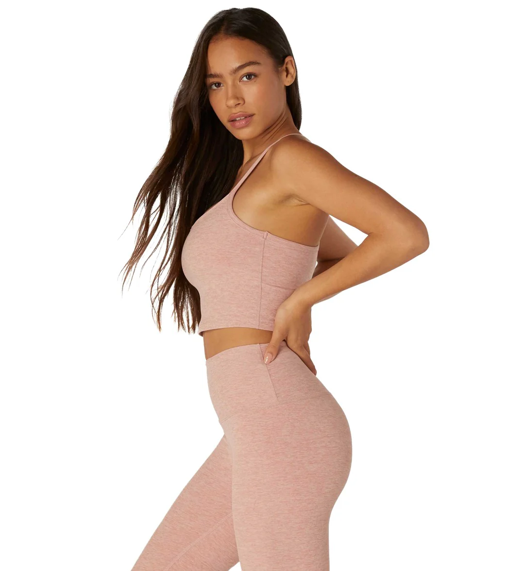 Beyond Yoga Spacedye Slim Racerback Cropped Tank Tinted Rose/Pink Quartz