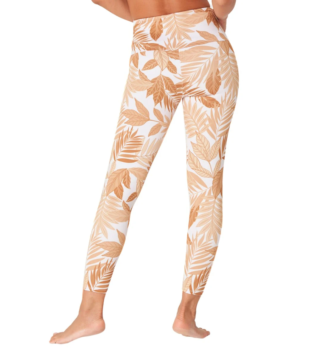 Onzie High Waisted Basic 7/8 Yoga Leggings Desert Palm