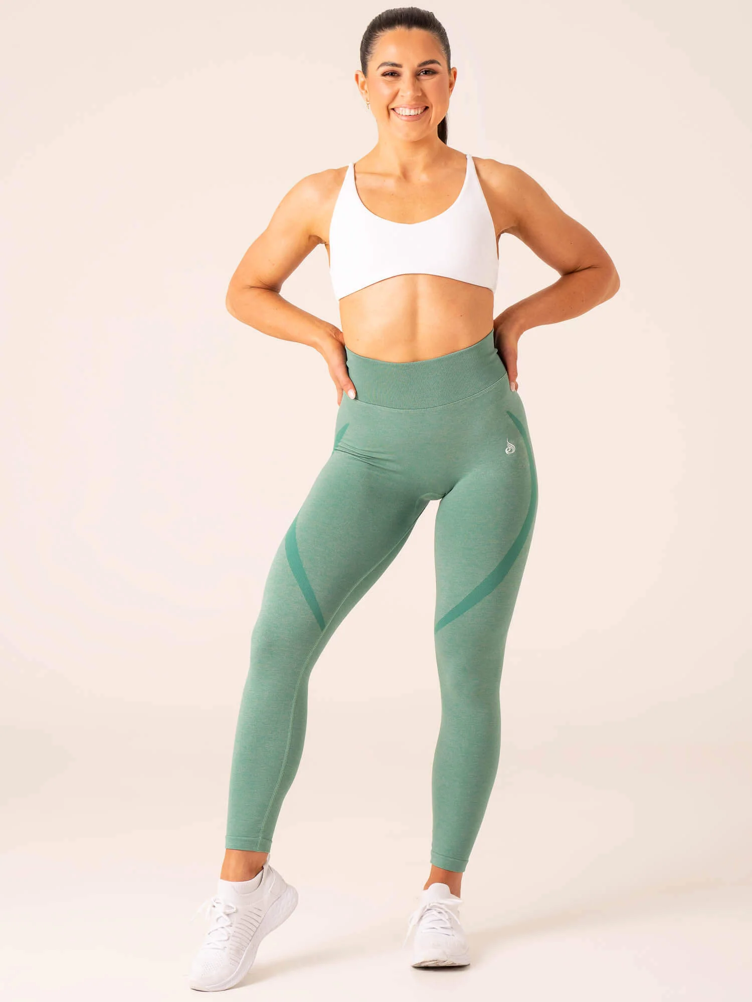 Staples Seamless Leggings - Forest Green Marl