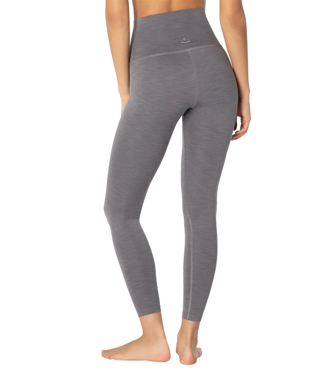 Beyond Yoga Heather Rib High Waisted 7/8 Yoga Leggings