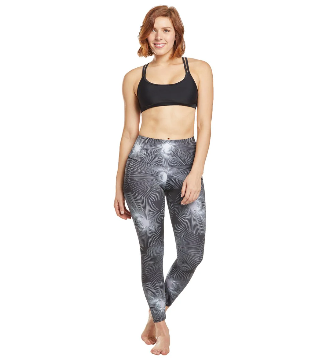 Onzie High Waisted Basic 7/8 Yoga Leggings Pinwheel