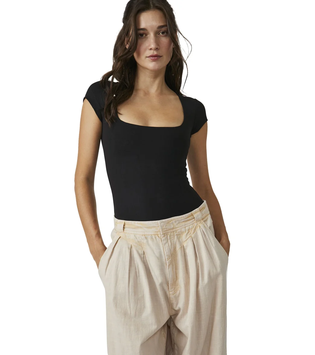 Free People Square Eyes Bodysuit