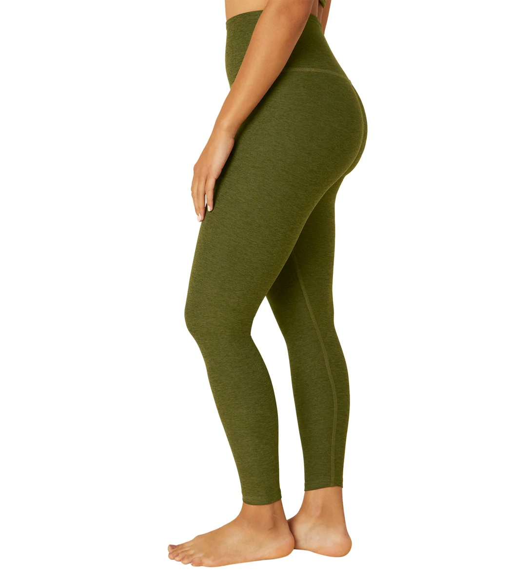 Beyond Yoga Spacedye High Waisted Caught In The Midi 7/8 Yoga Leggings Deep Olive Heather