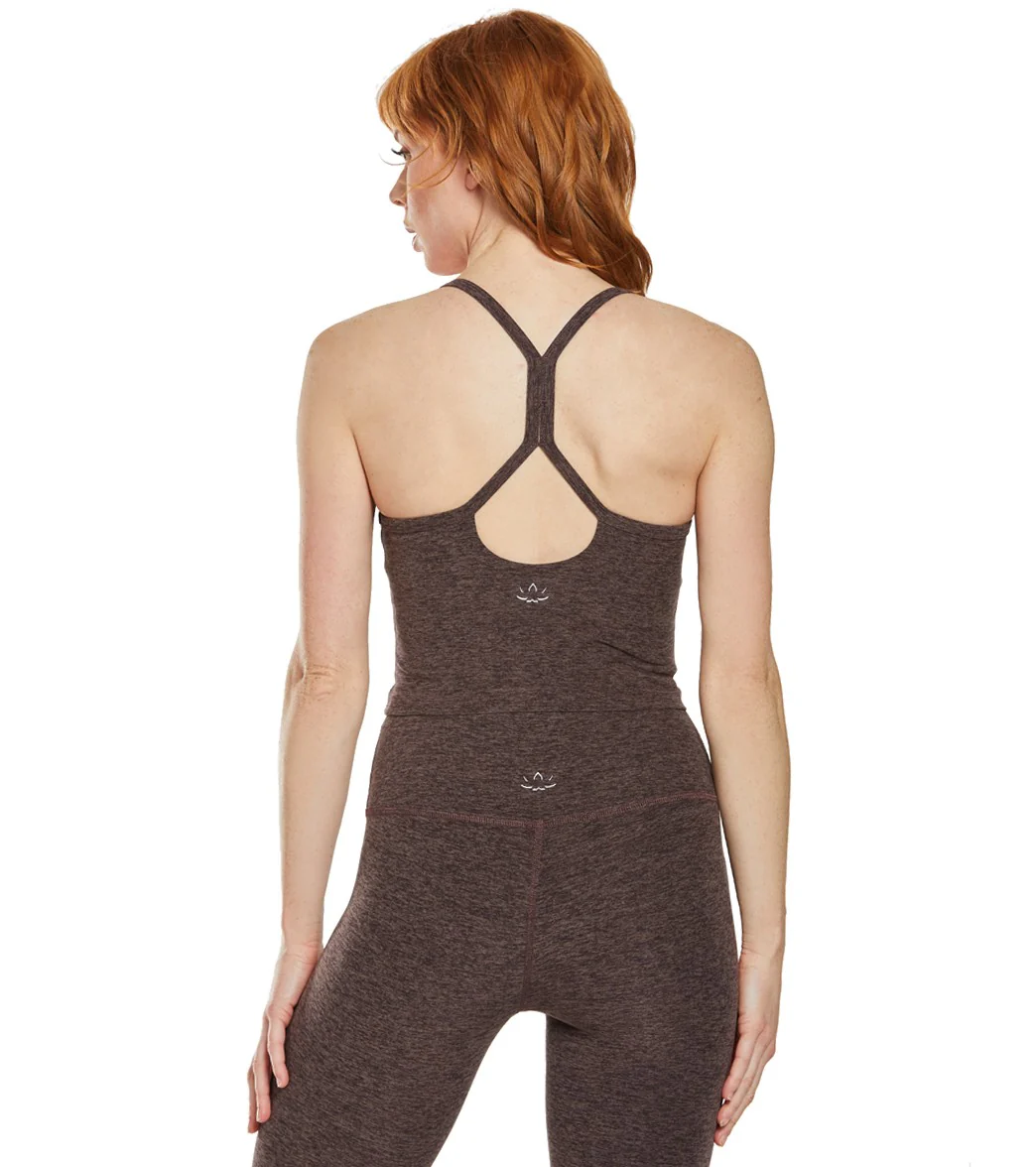 Beyond Yoga Spacedye Slim Racerback Cropped Tank Terra Leather Earth