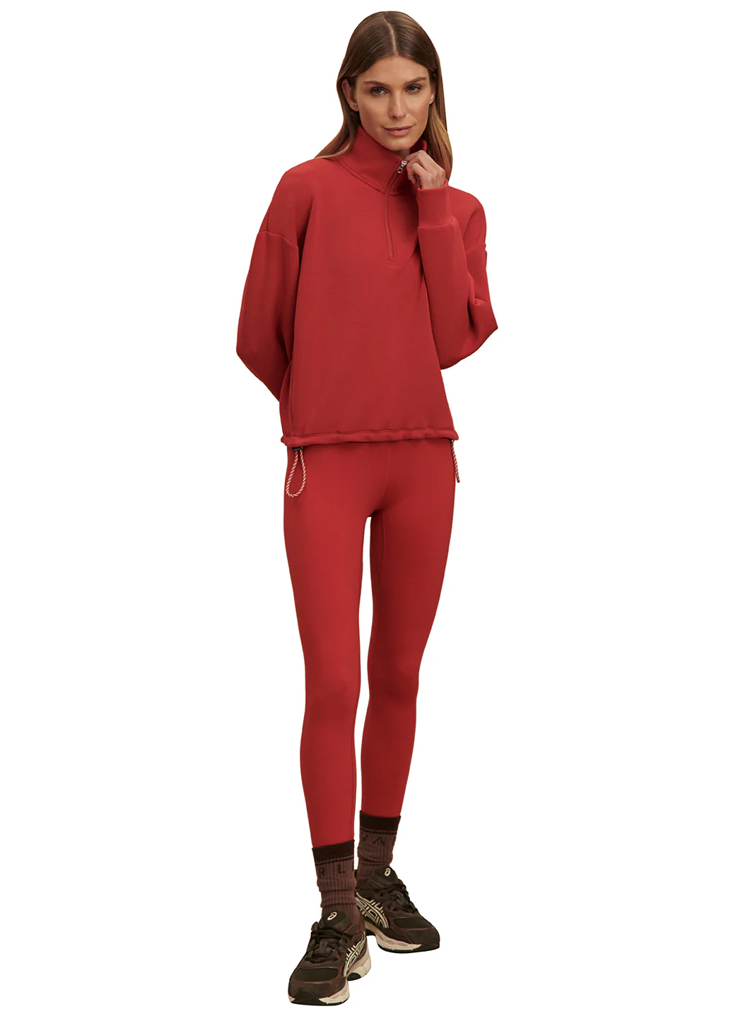 Varley Sian Cropped Half Zip Midlayer Pullover
