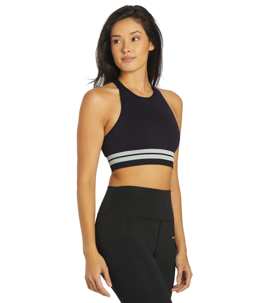 Spiritual Gangster High Neck Heathered Seamless Bra