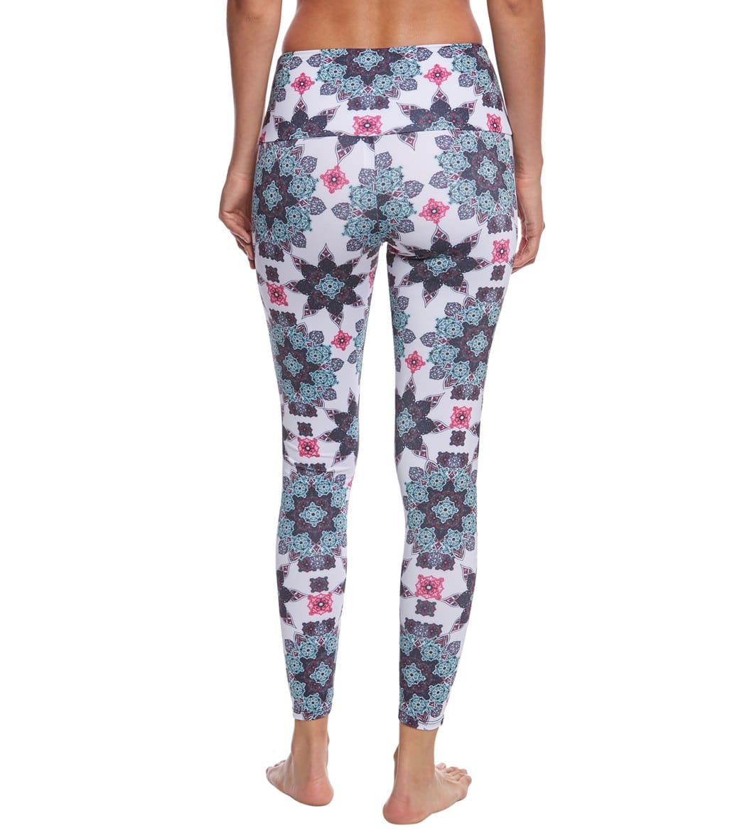 Onzie High Waisted Yoga Leggings White Boho Love