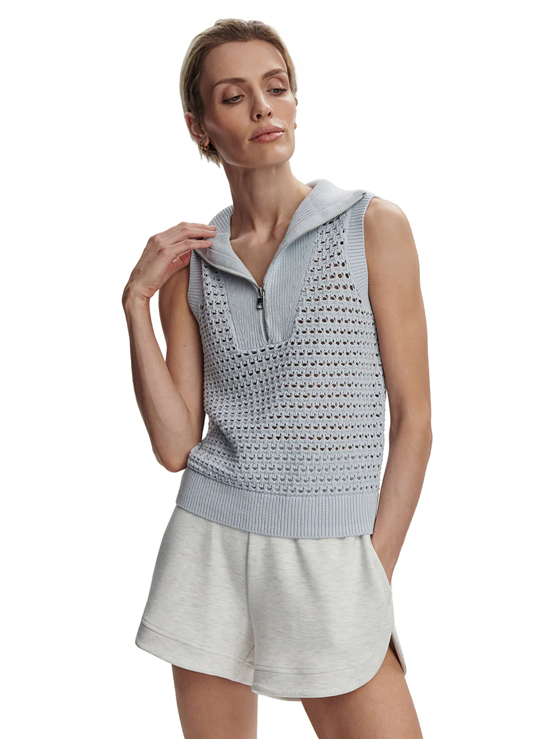 Varley Bains Half-Zip Knit Tank