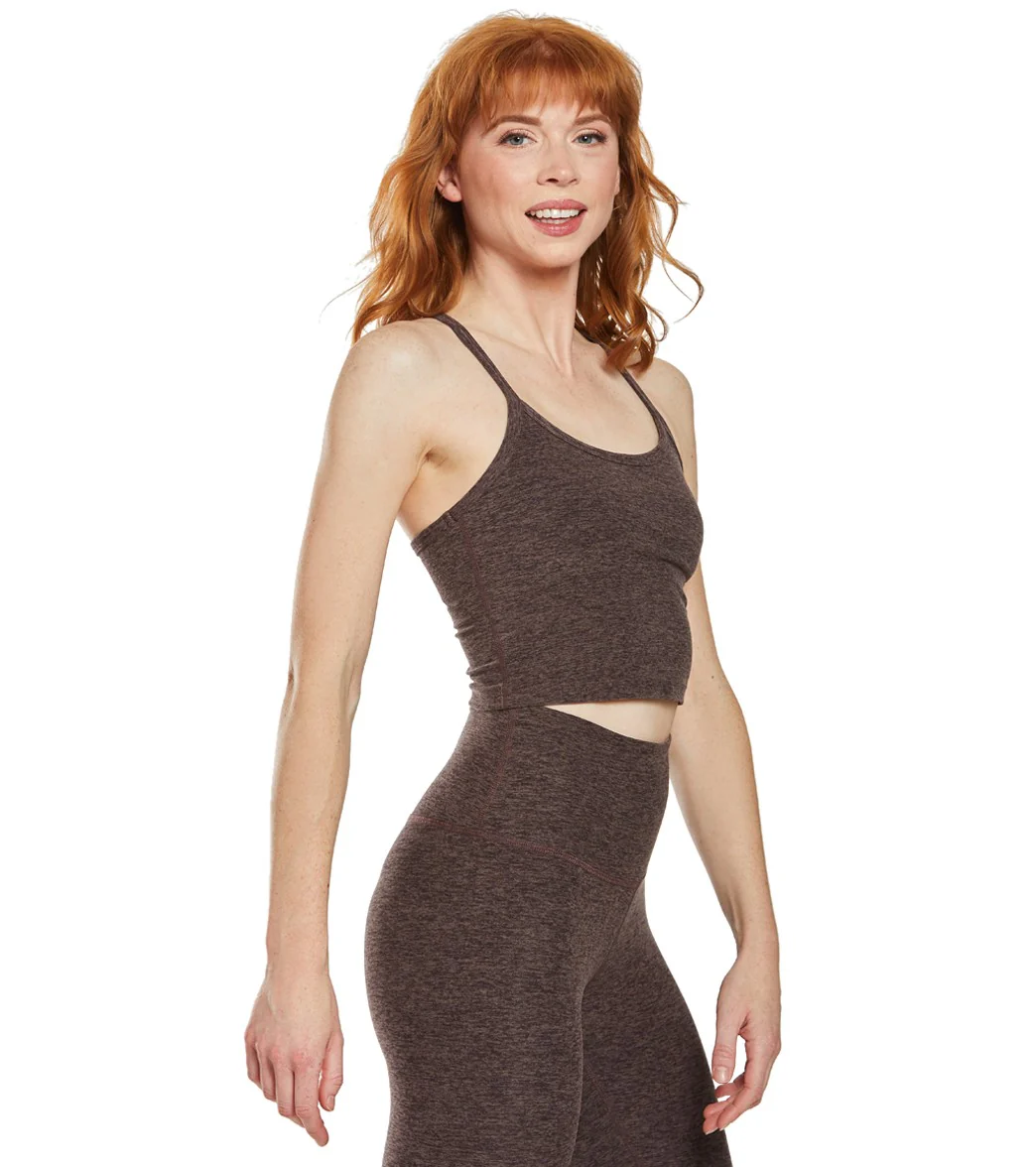 Beyond Yoga Spacedye Slim Racerback Cropped Tank Terra Leather Earth