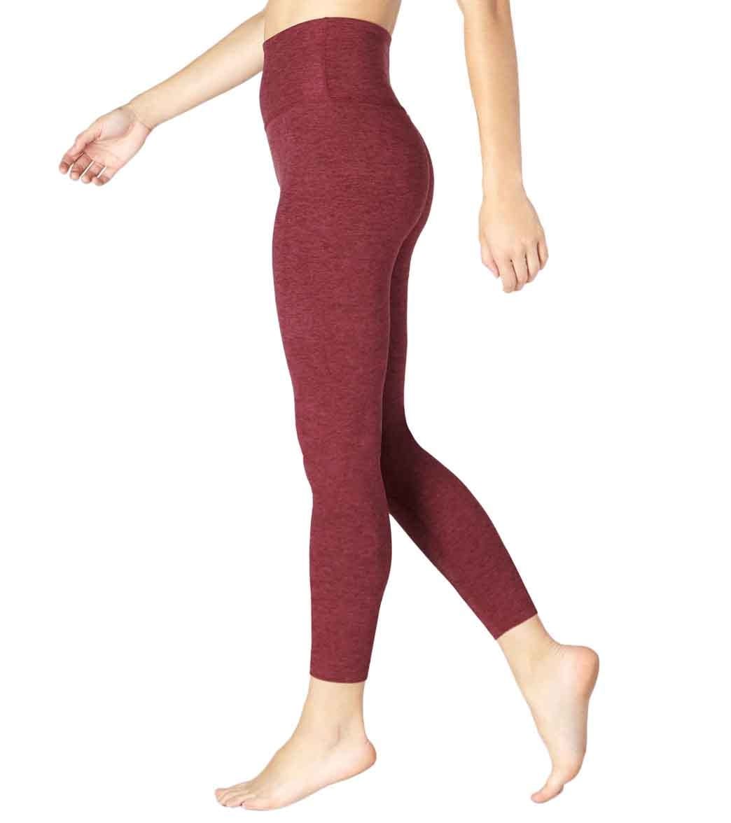 Beyond Yoga Spacedye High Waisted Caught In The Midi 7/8 Yoga Leggings Team Burgundy/Bold Burgundy