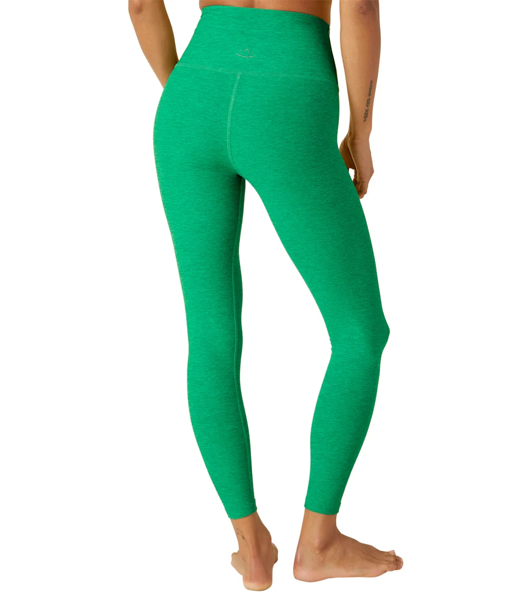Beyond Yoga Spacedye High Waisted Caught In The Midi 7/8 Yoga Leggings Green Grass Heather