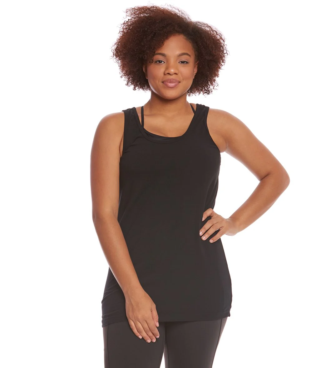 Hard Tail Plus Size Long Skinny Yoga Tank Top
