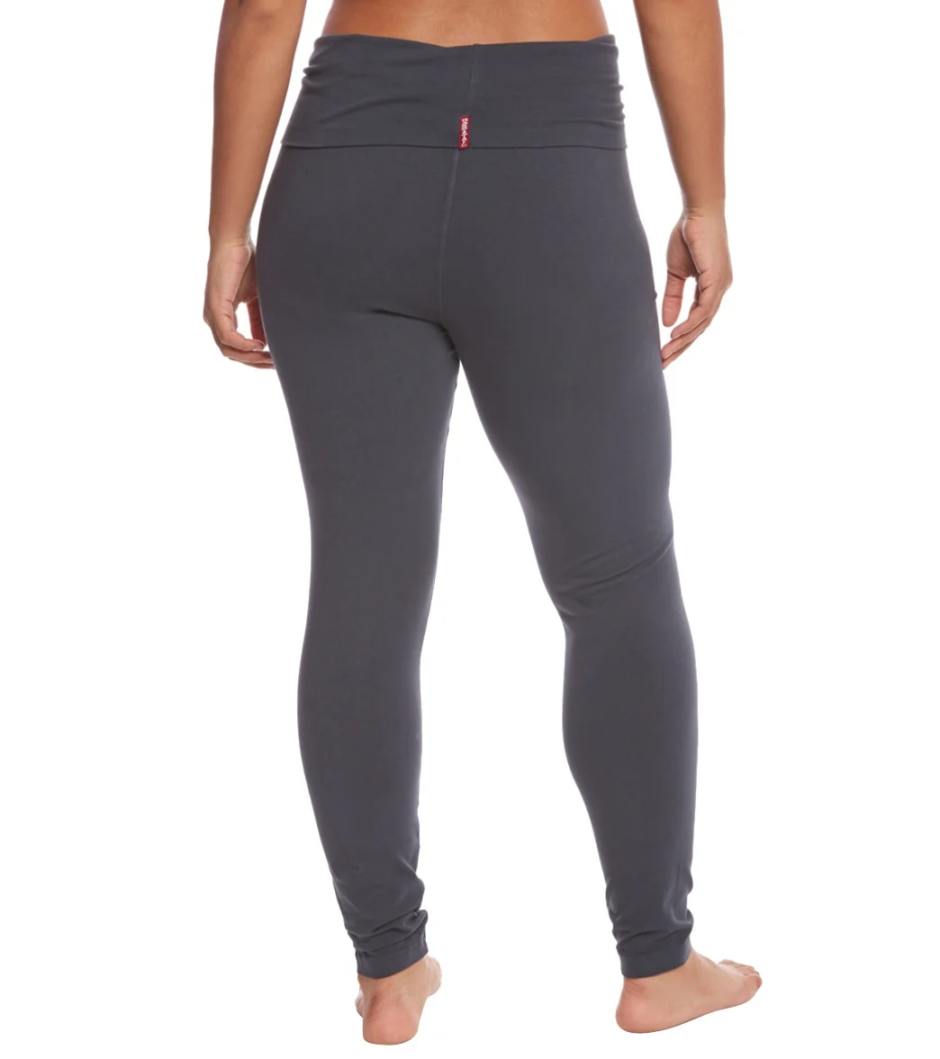 Hard Tail Plus Size Contour Rolldown Cotton Yoga Leggings