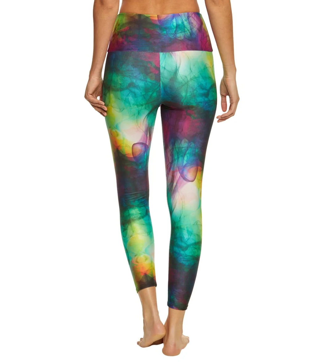 Onzie High Waisted Basic 7/8 Yoga Leggings Smoke and Mirror