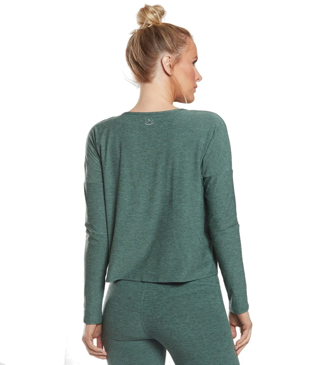 Beyond Yoga Featherweight Morning Light Cropped Pullover