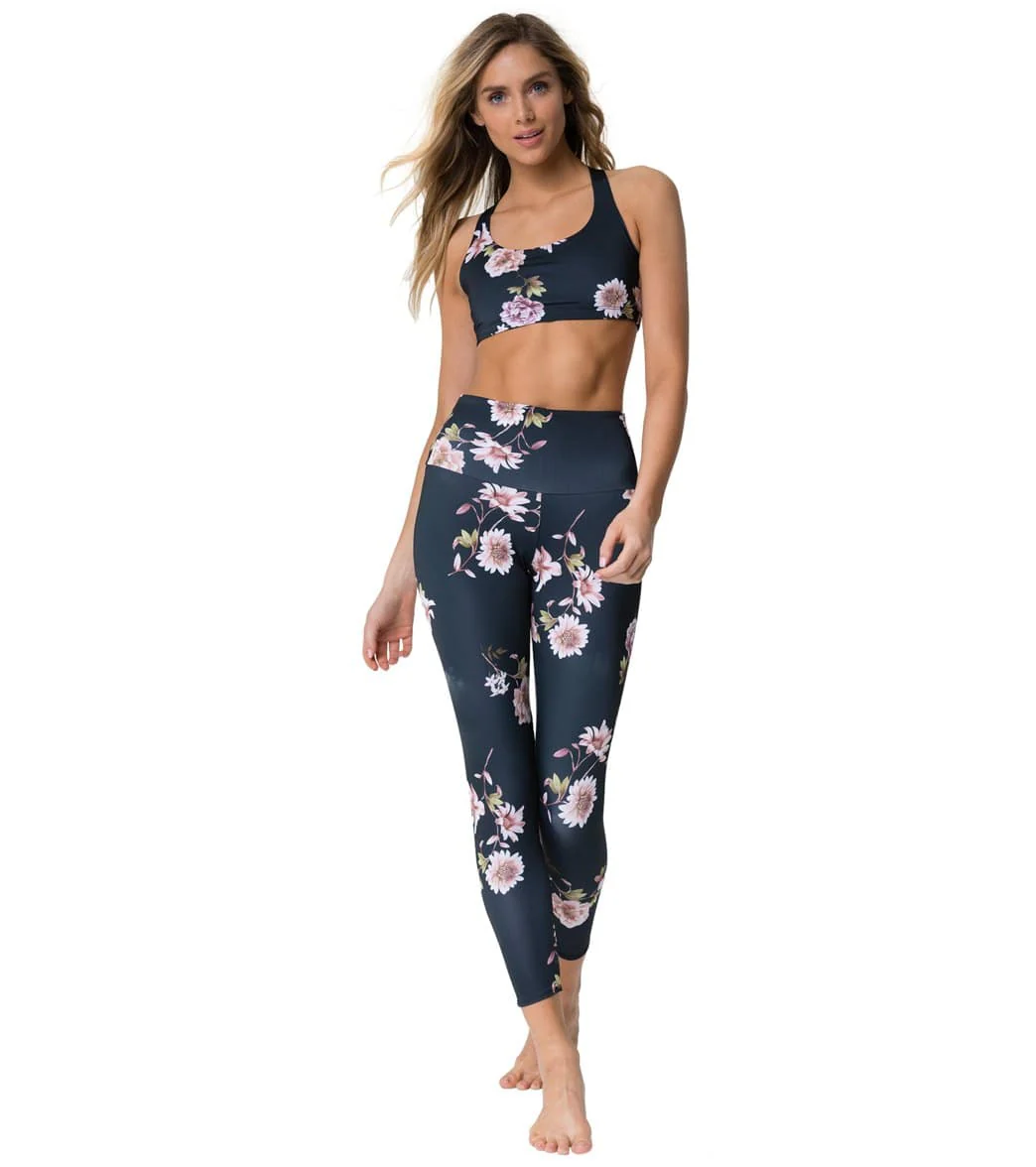 Onzie High Waisted Basic 7/8 Yoga Leggings Jasmine
