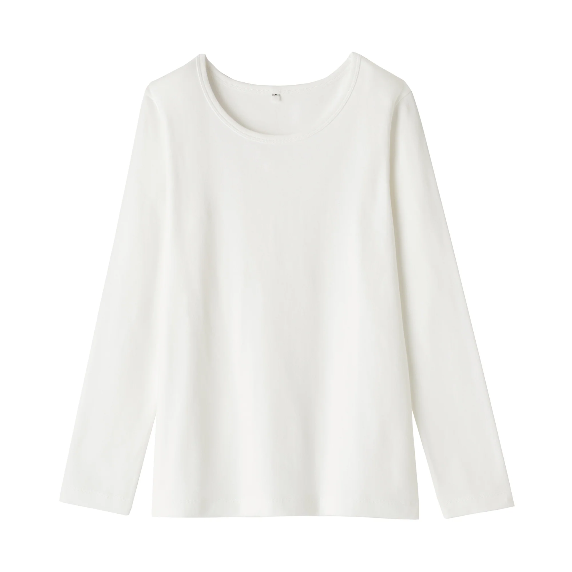 Women's Stretch Ribbed Crew Neck Long Sleeve T-Shirt