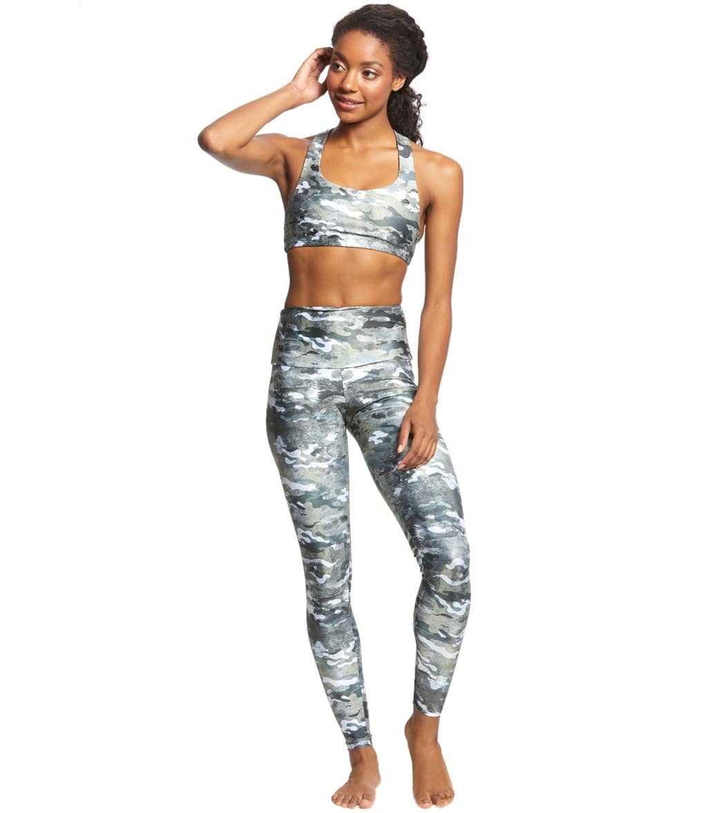 Onzie High Waisted Yoga Leggings Marble Camo